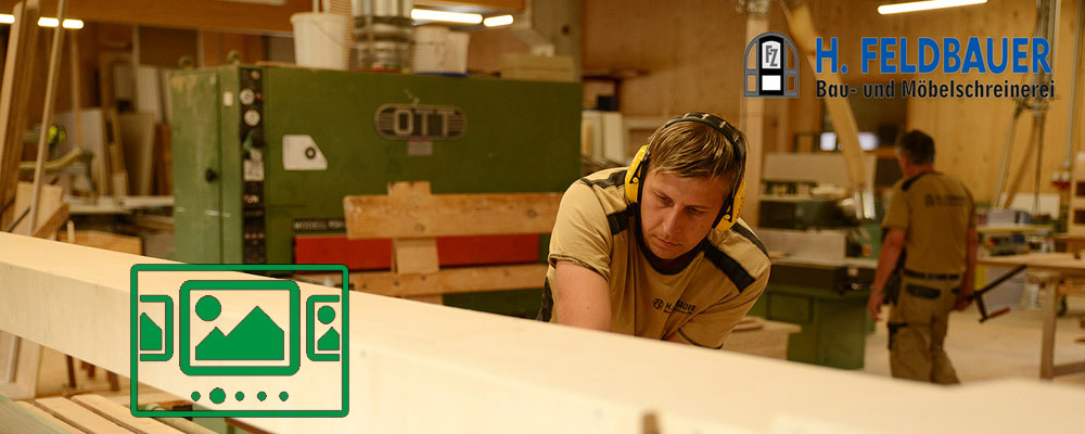 das slideshow-Fenster für 'schreinerei-feldbauer.com' anzeigen ...
Impressionen aus der Schreinerei Helmut Feldbauer in Zandt :: Meisterhafte Holzbearbeitung :: Treppen, Türen, Fenster, Möbel und noch viel viel mehr